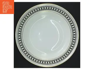 Porcelæn tallerken med guld kant fra Bing & Grøndahl (str. Ø 21,5 cm)