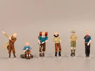 * 6 lækre Tintin-figurer - meget UNIKKE :-)