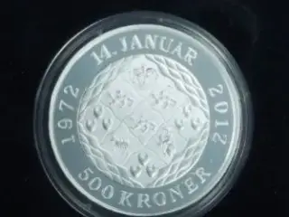 500 kr. 2012 Dronning Margrethes 40 år
