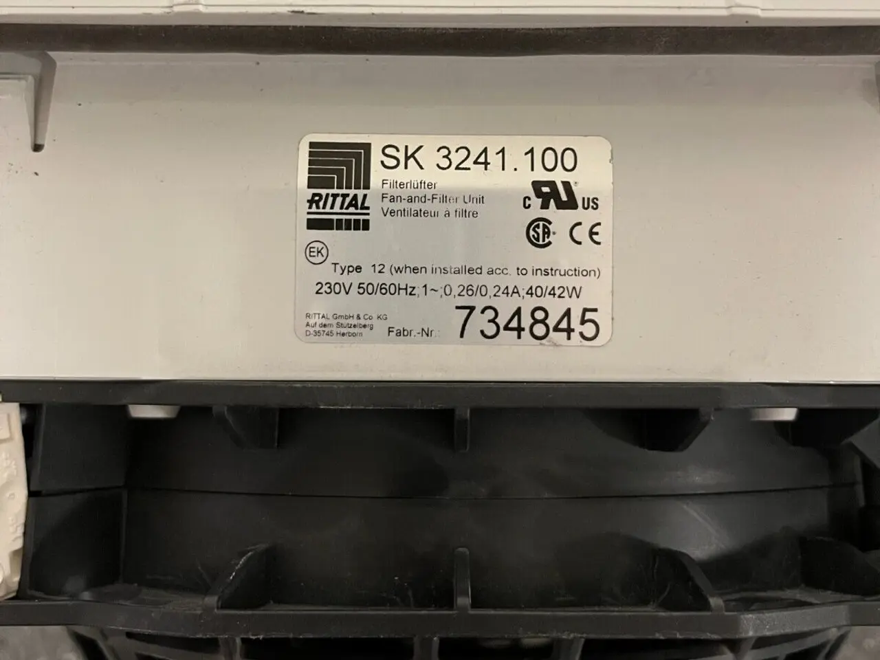 Billede 2 - Rittal SK 3241.100 ventilator Filter Unit med - cm