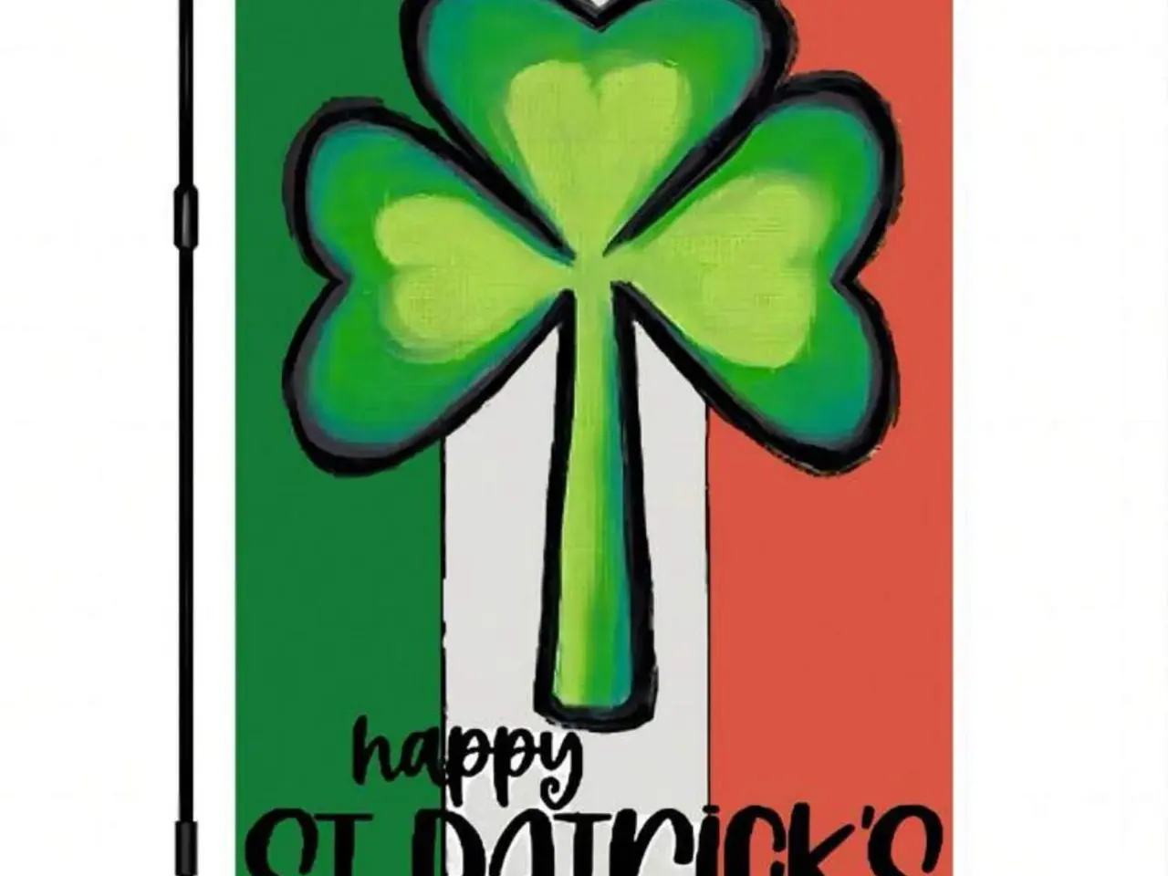 Billede 2 - Happy St. Patrick’s Day banner flag (Irland, kløver)