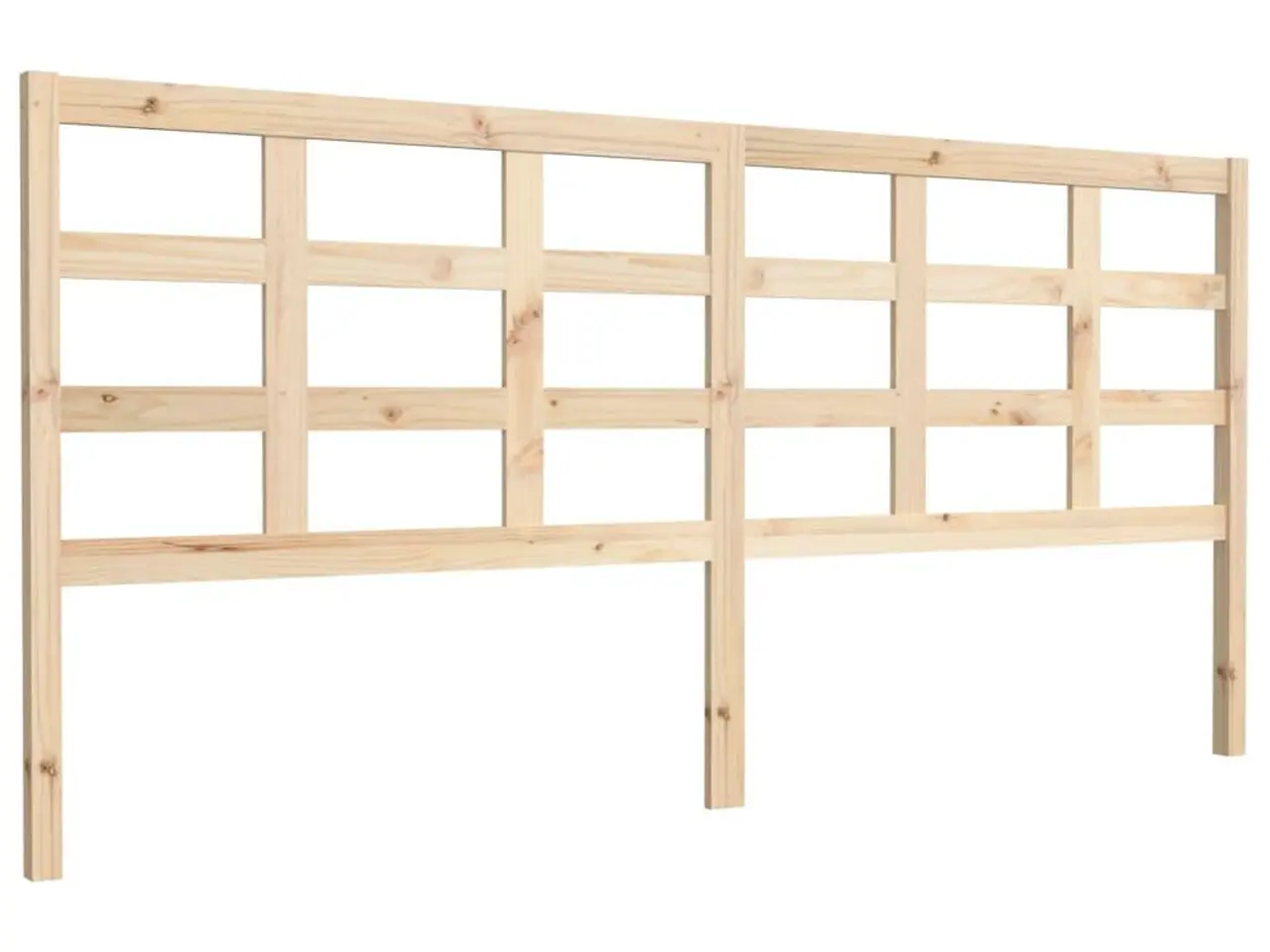 Billede 2 - Sengegærde 205,5x4x100 cm massivt fyrretræ