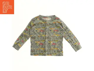 Langærmet bluse med biler (str. 104)