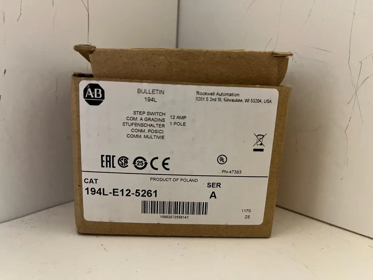 Billede 2 - Allen Bradley 194L-E12-5261 Step kontakt 12A -
