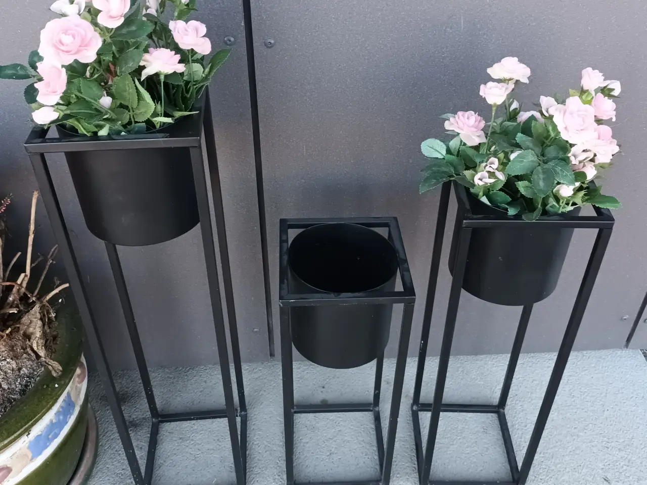 Billede 1 - 3 FLOTTE SMEDEJERNS STATIVER TIL BLOMSTER 40, 50 &