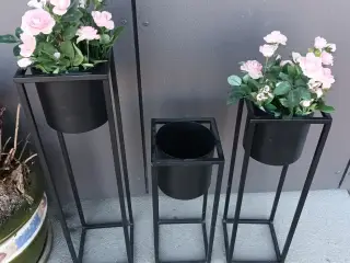 3 FLOTTE SMEDEJERNS STATIVER TIL BLOMSTER 40, 50 &