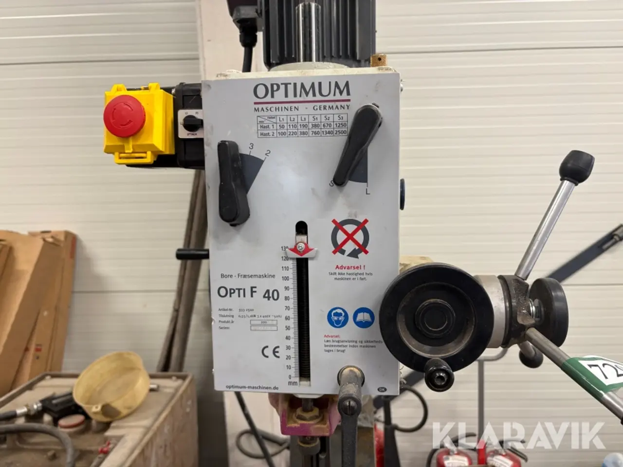 Billede 7 - Søjleboremaskine Optimum Opti F 40
