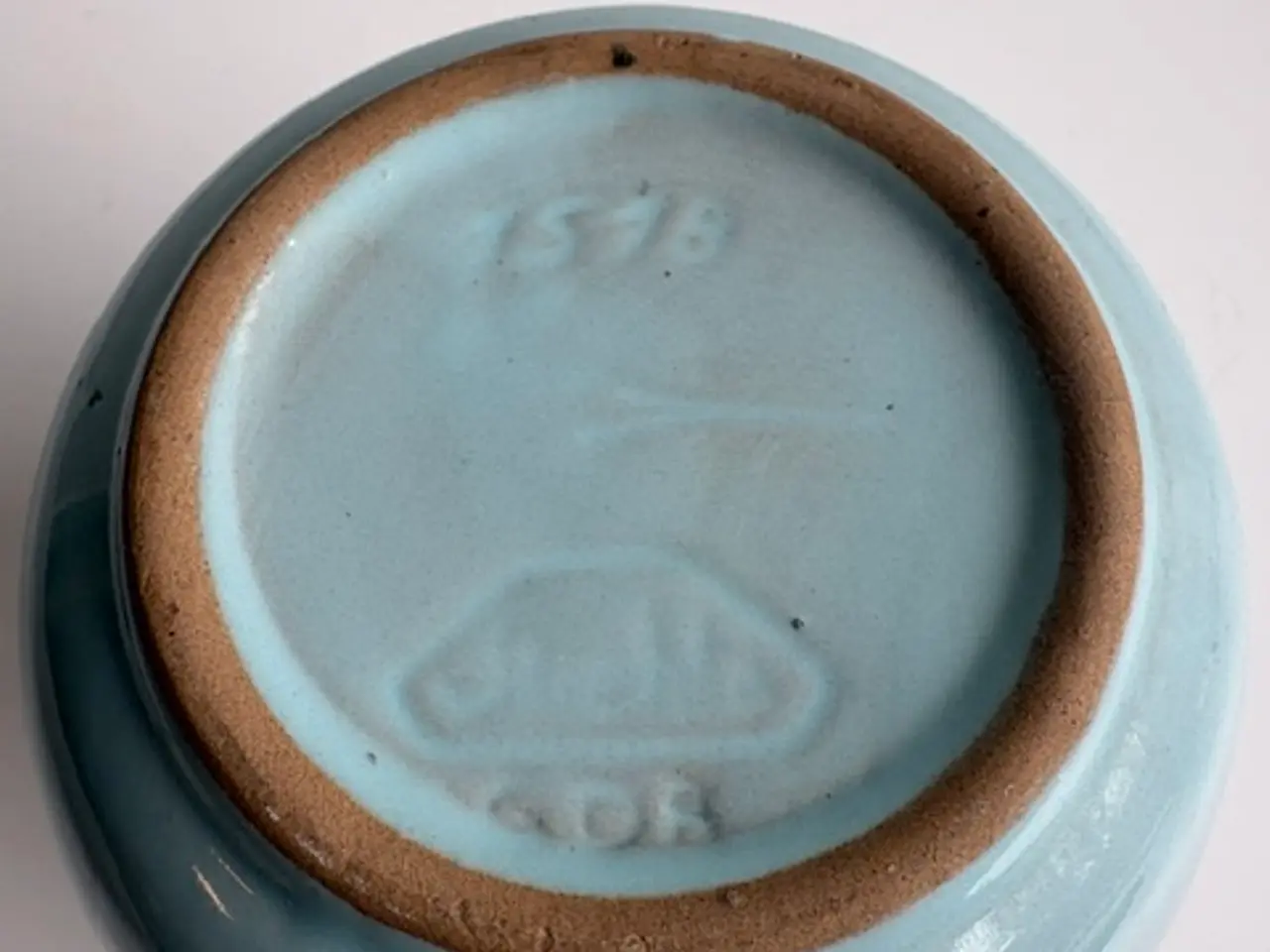 Billede 3 - Strehla keramik vase i hvid og lyseblå, model 1518
