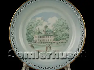 Danmarksstellet Tallerken Flad 21 cm. Fredensborg Slot.