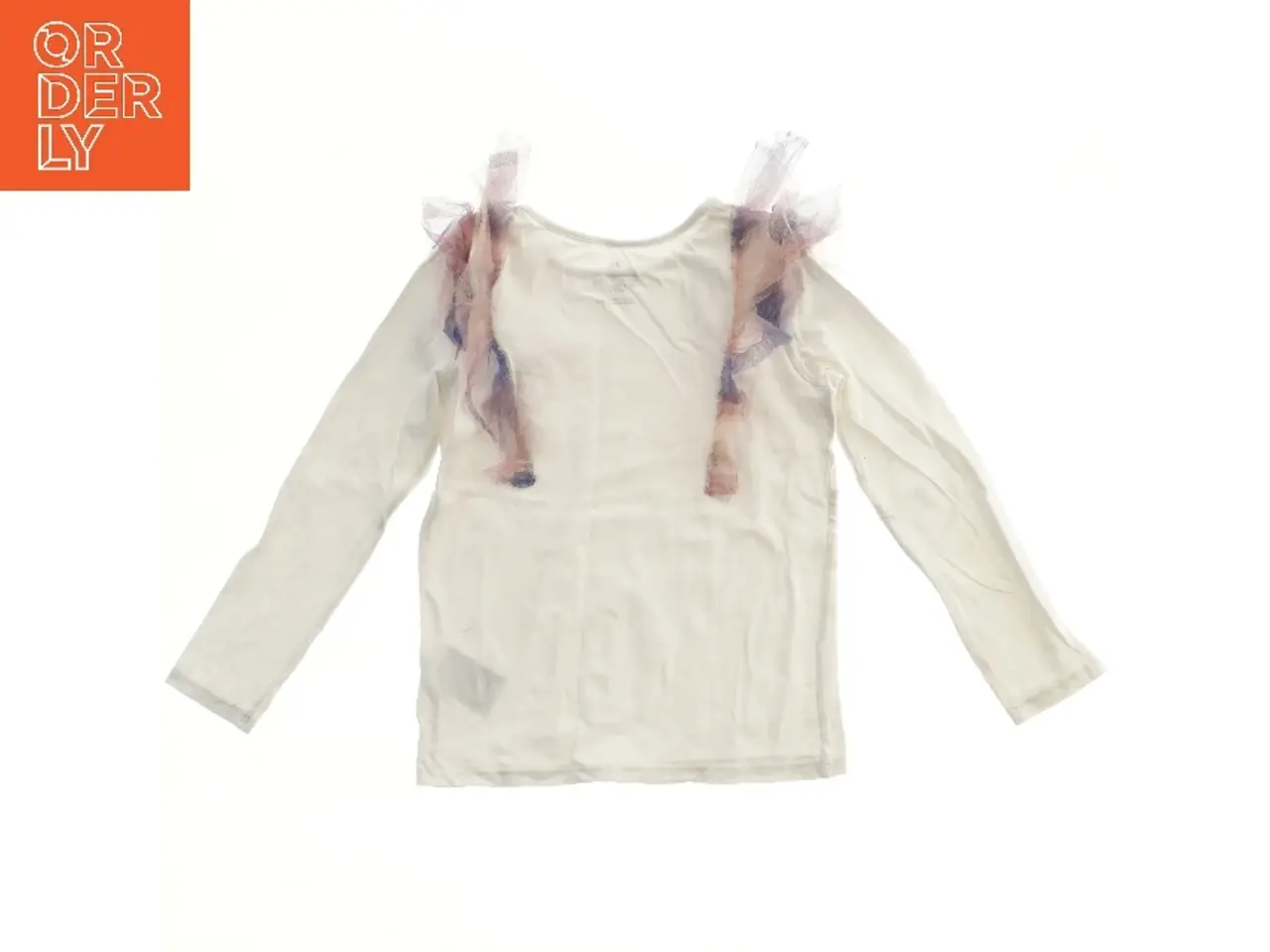 Billede 1 - Langærmet bluse med tyl detaljer fra H&M (str. 122)