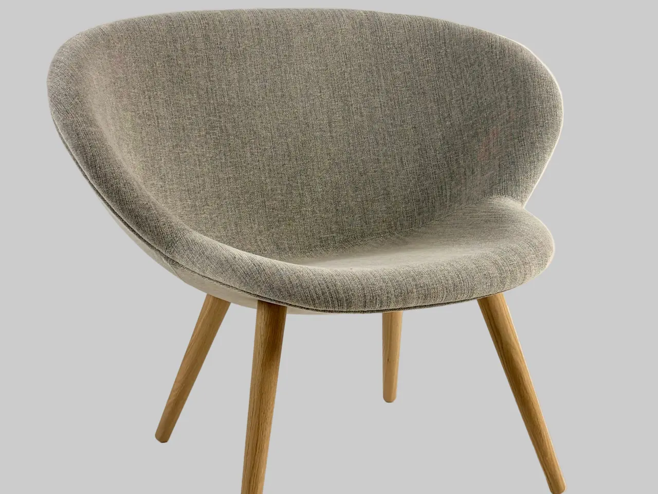 Billede 1 - +HALLE Capri Loungestol – Lys Beige/Eg Stel