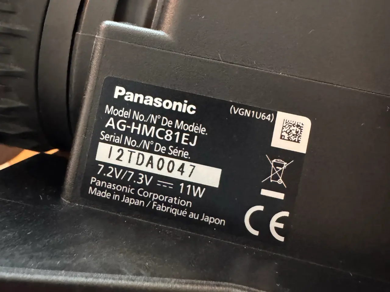 Billede 9 - To Panasonic AG-HMC81EJ med kun 81 og 121 driftsti