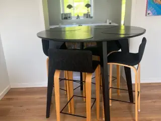 Højbord med 4 stole Erik Bagger 5000
