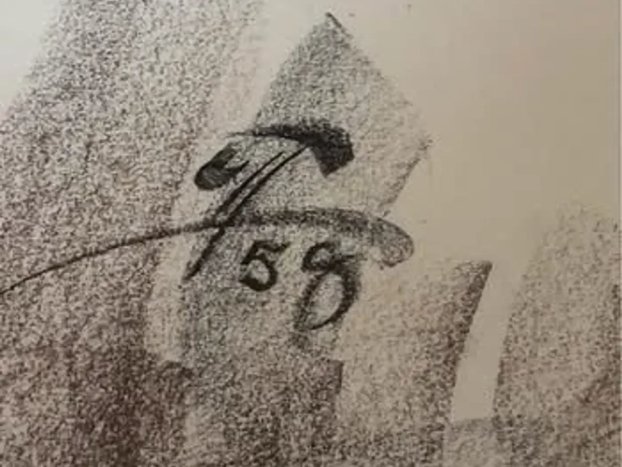 Billede 3 - Tegning af pige i ramme