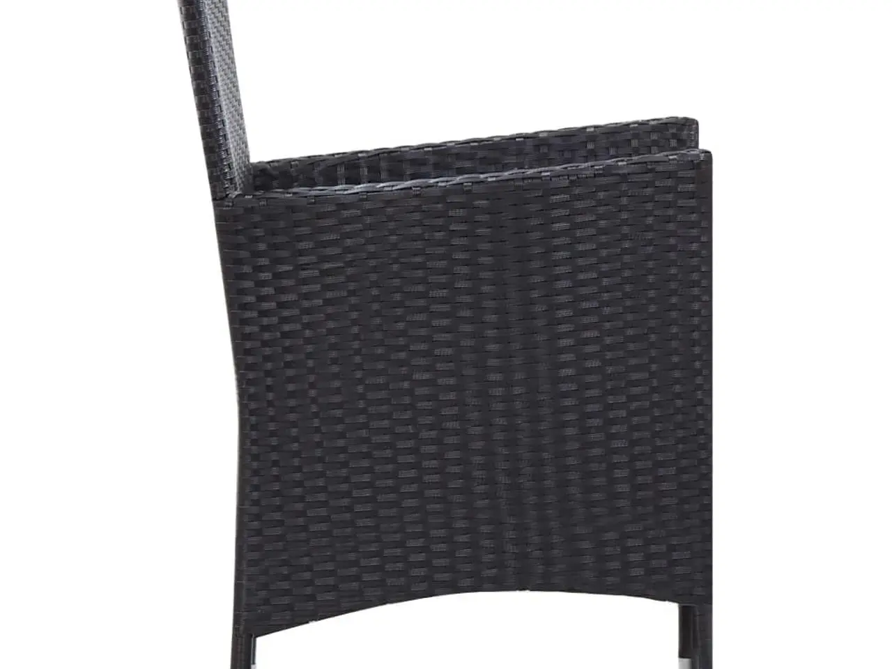 Billede 7 - Udendørs spisebordssæt i polyrattan - 7 dele, sort