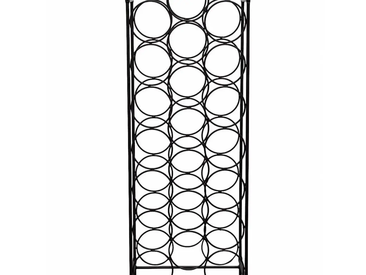 Billede 3 - Vinreol i metal til 21 flasker - sort, 88 × 34 × 20 cm