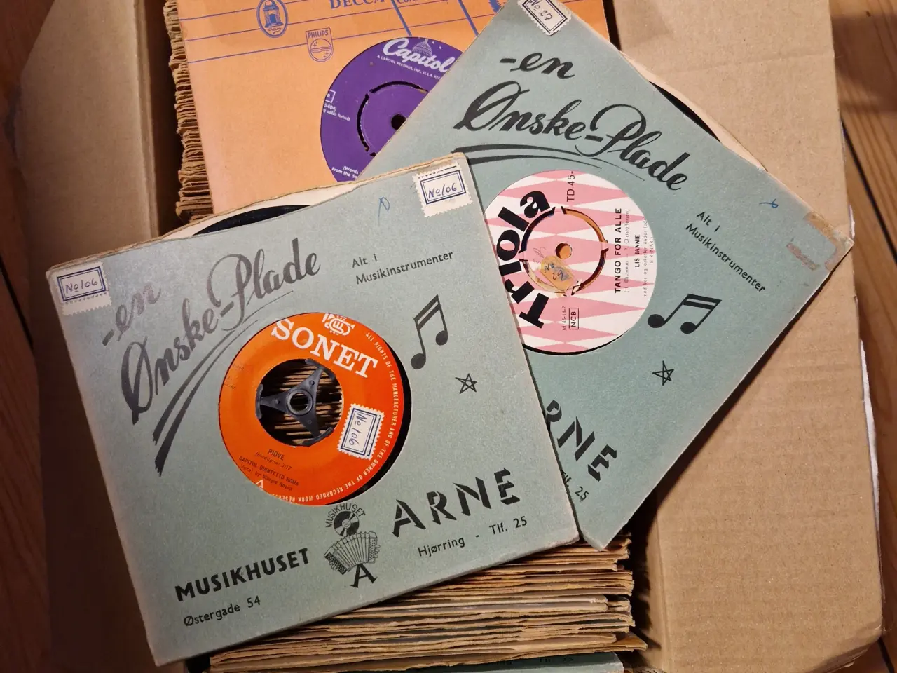 Billede 1 - 100 danske singler fra 50'erne og 60'erne