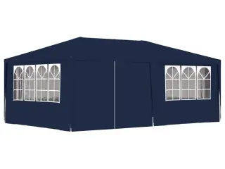 Festtelt med sidevægge 4x6 m 90 g/m² blå