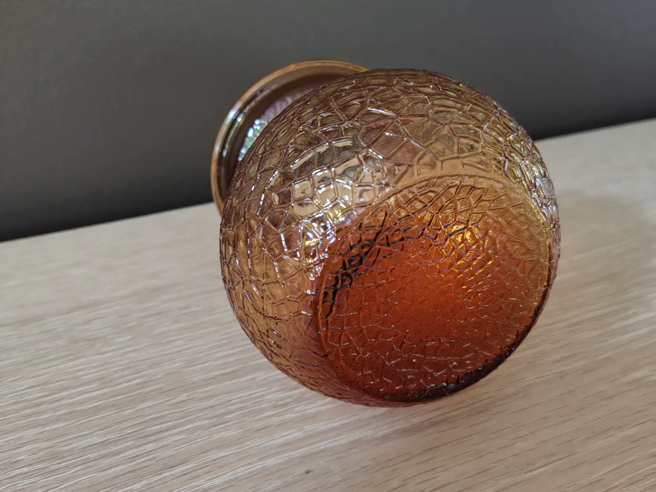 Billede 4 - Flot ravfarvet hyacintvase