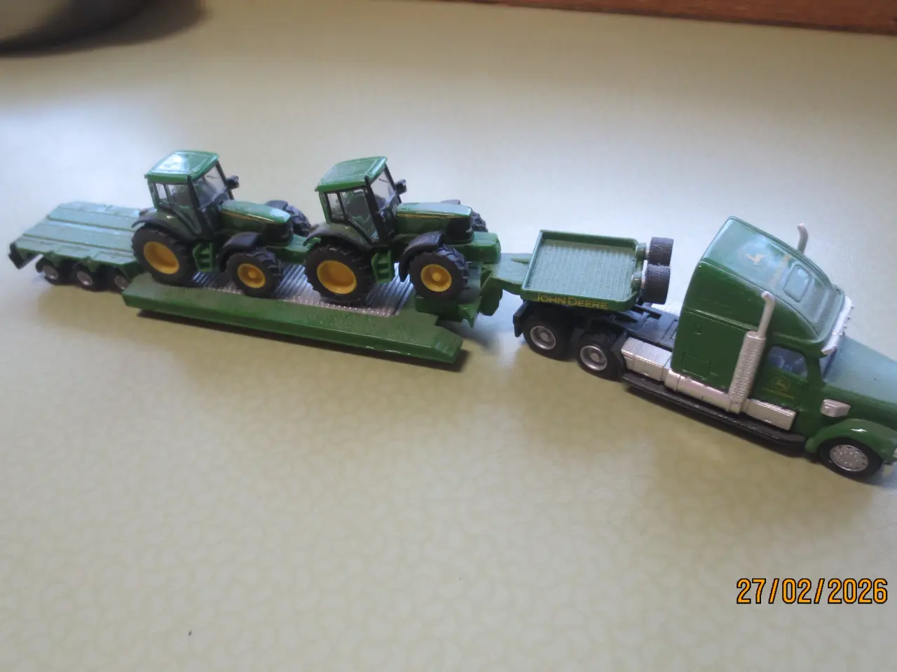 Billede 3 - 1  stk John Deere Blokvogn med John Deere traktor