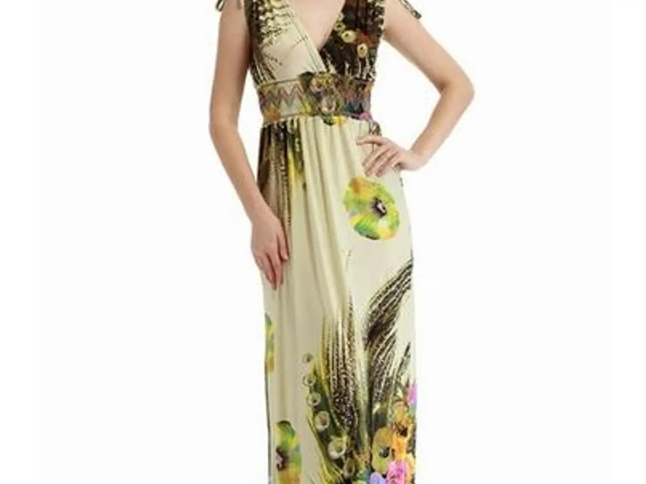 Billede 1 - Maxi med elegant blomster, påfugle print/str: XL/L