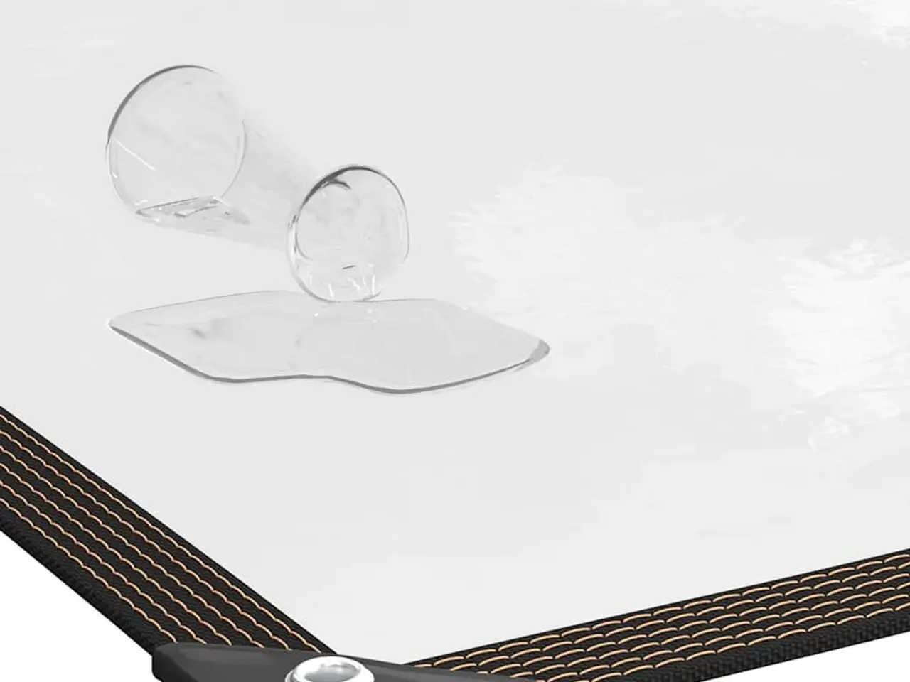 Billede 4 - Klar presenning med øjer 3 × 8 m - polyethylen, transparent/sort