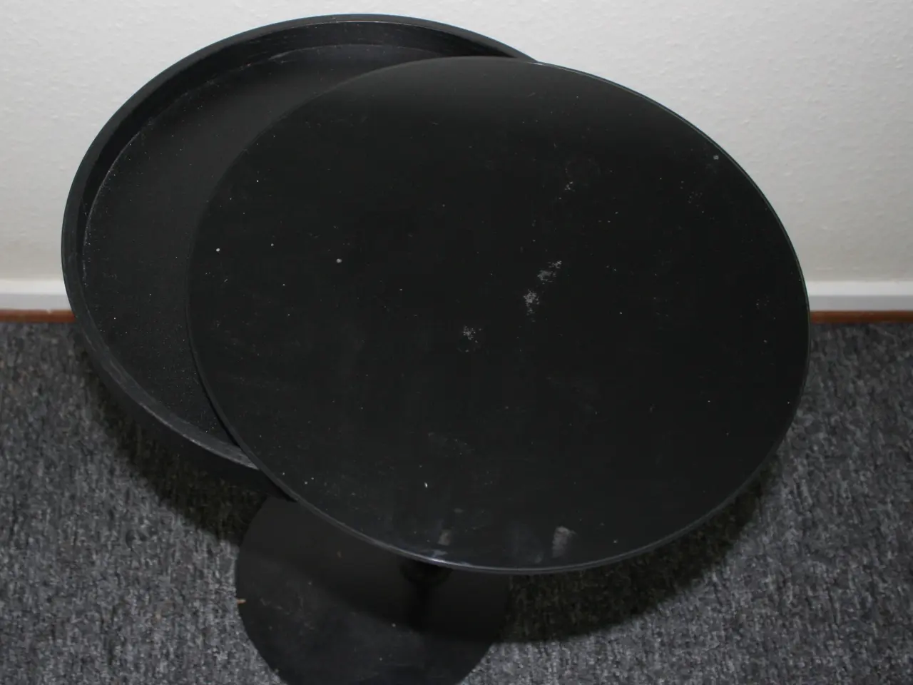 Billede 3 - Lille sidebord, sort m. glasplade