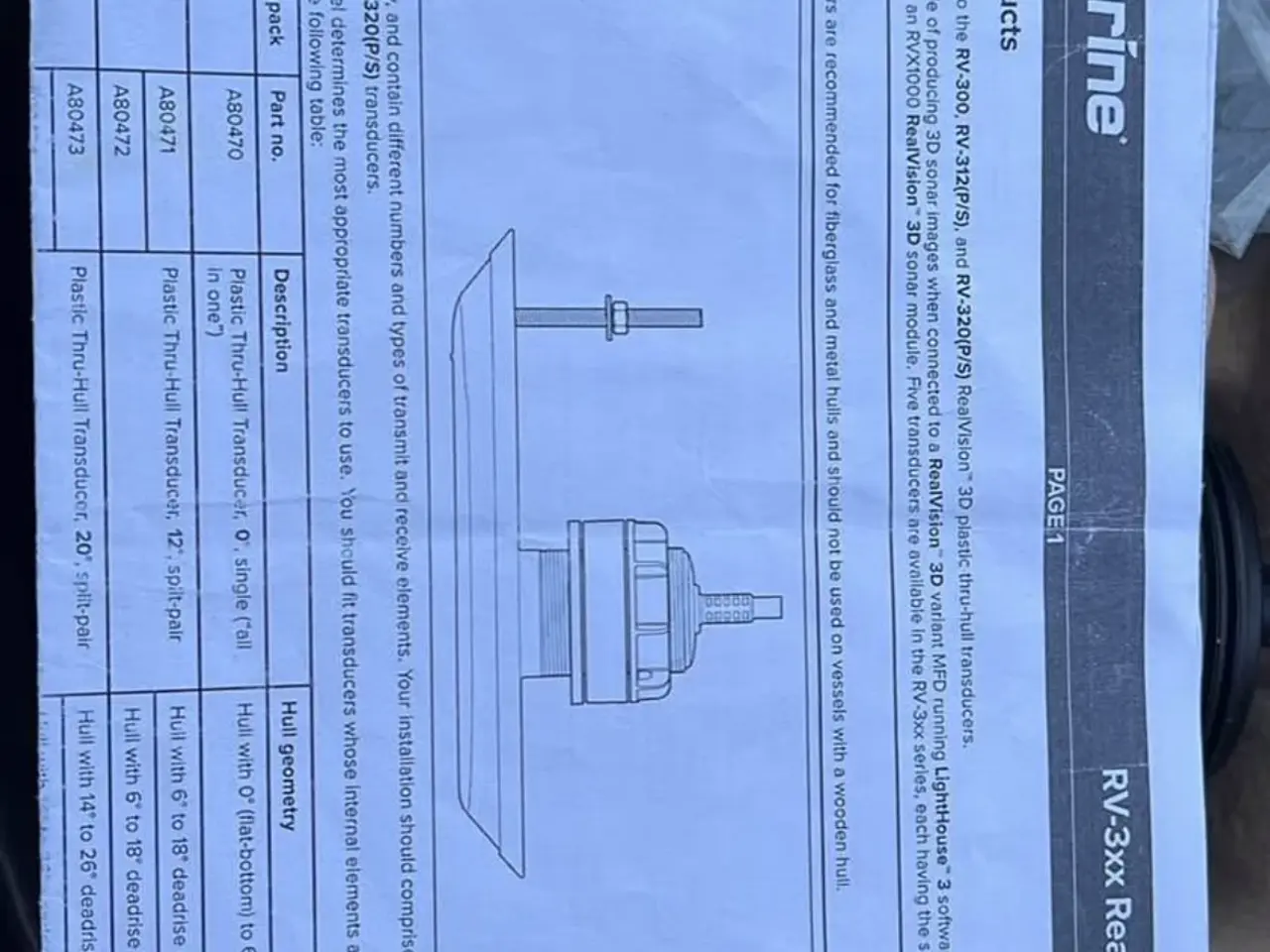 Billede 4 - Raymarine Rv 300 transducer