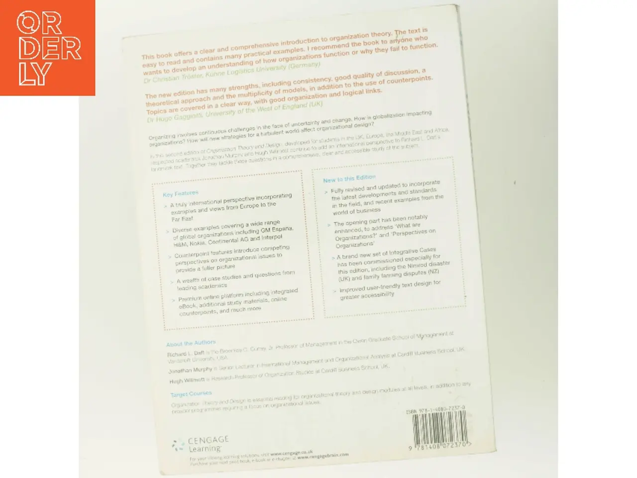 Billede 3 - Organization theory and design : an international perspective af Richard L. Daft (Bog)