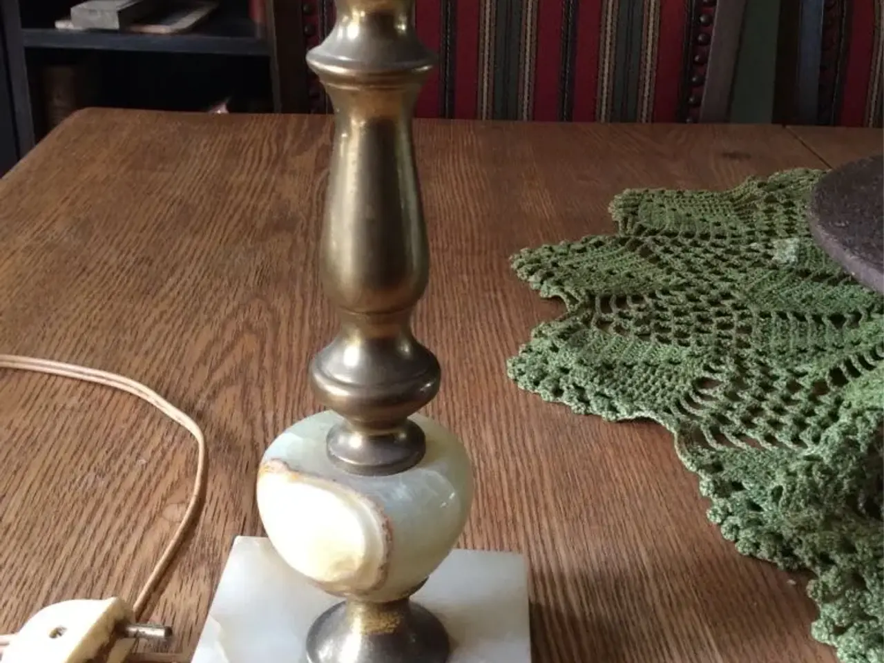 Billede 2 - Marmor messing lampe
