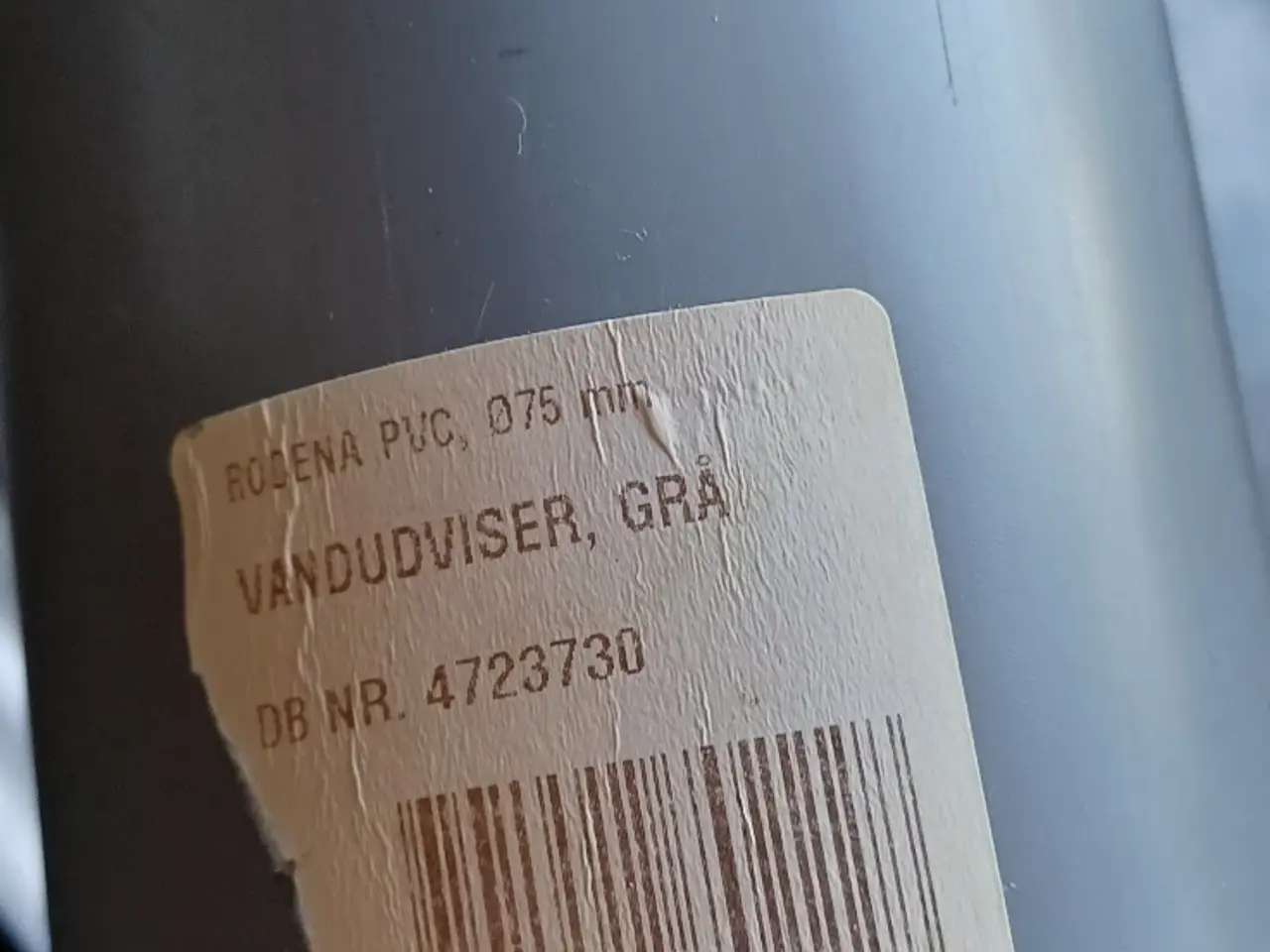 Billede 3 - Vandudviser grå plast, Ø75 mm