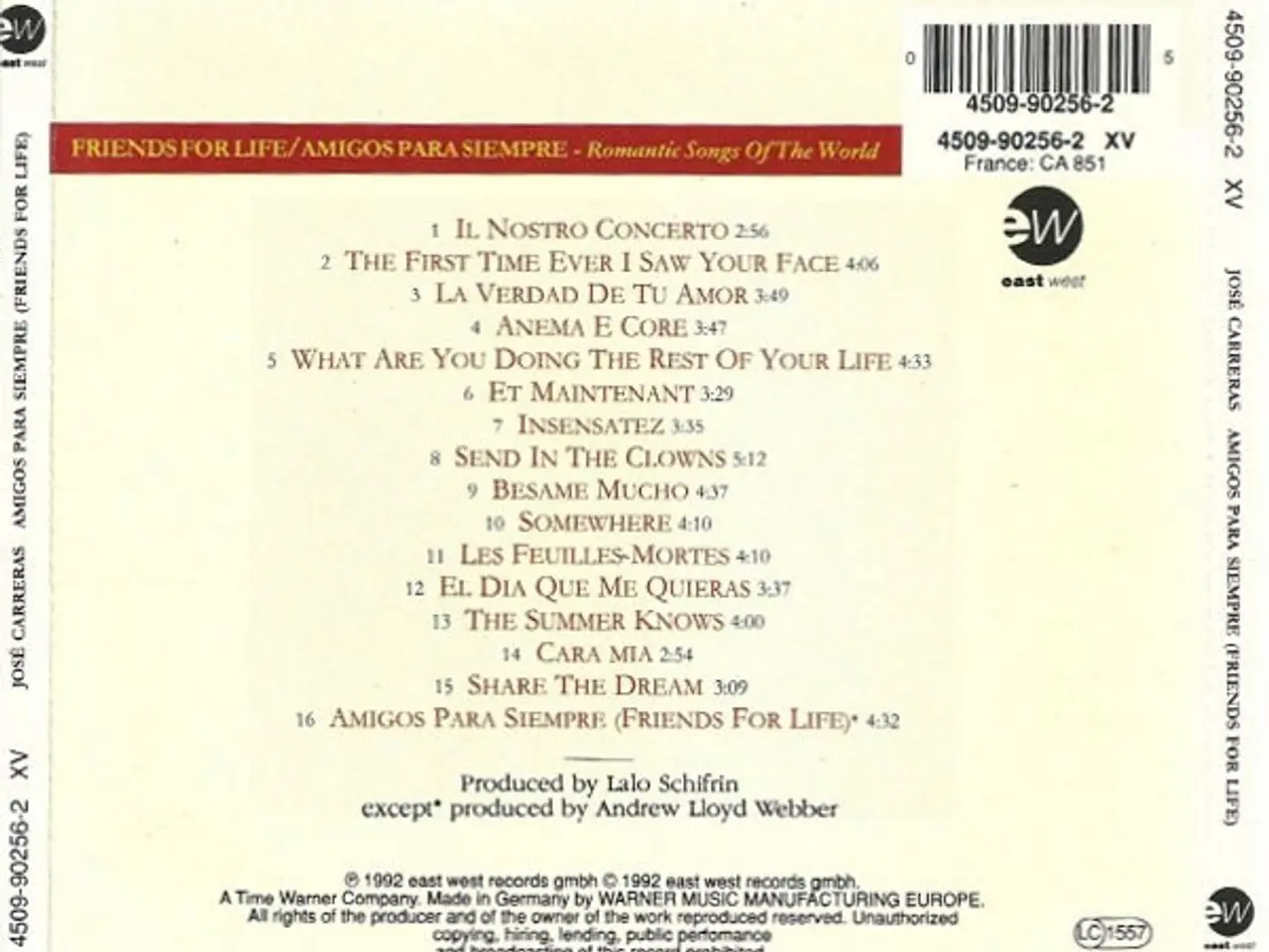 Billede 2 - José Carreras – Amigos Para Siempre/Friends… – CD