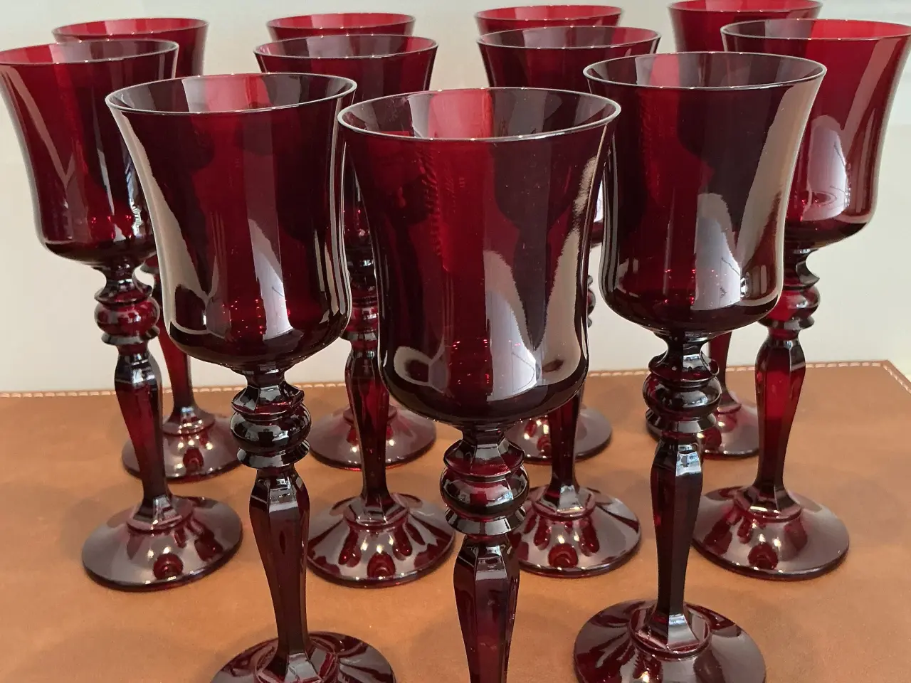 Billede 2 - Rubinrøde krystal glas 