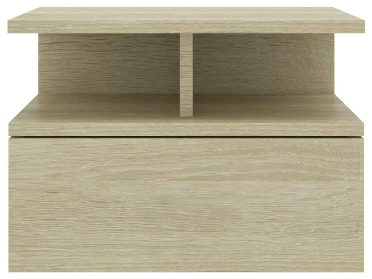 Billede 4 - Svævende natborde 2 stk. 40 x 31 x 27 cm konstrueret træ sonoma