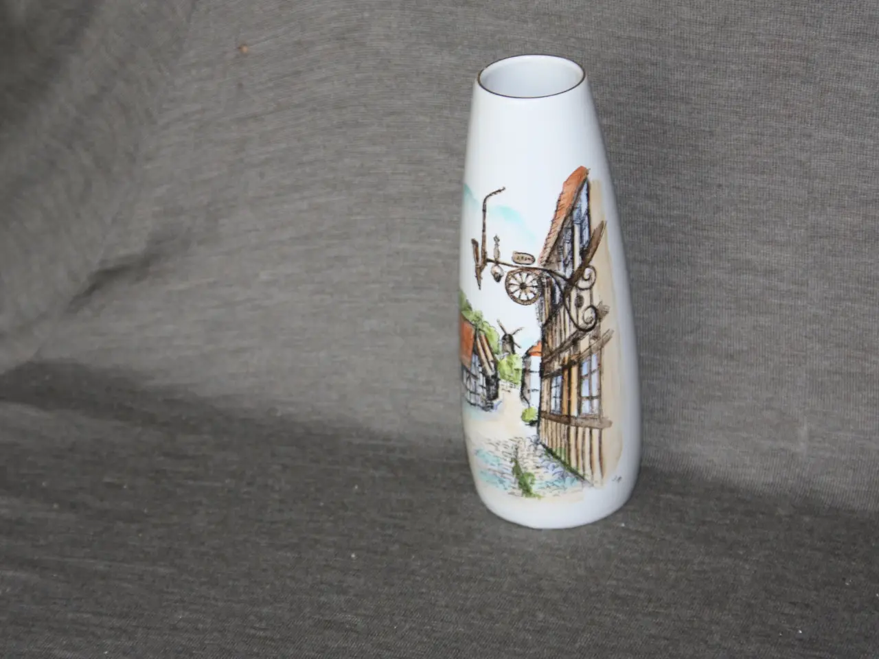 Billede 4 - Retro Den gamle by vase 1970