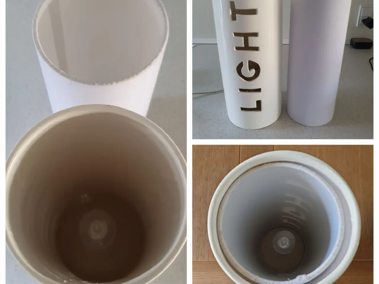 Billede 3 - Bordlampe med ordet "LIGHT"