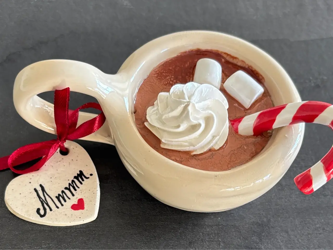 Billede 4 - Cacaokop med julepynt i keramik