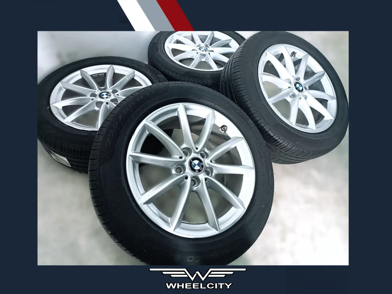 Billede 1 - 5x112 17" ET52 nav 66,6ø BMW sommersæt inkl.TPMS