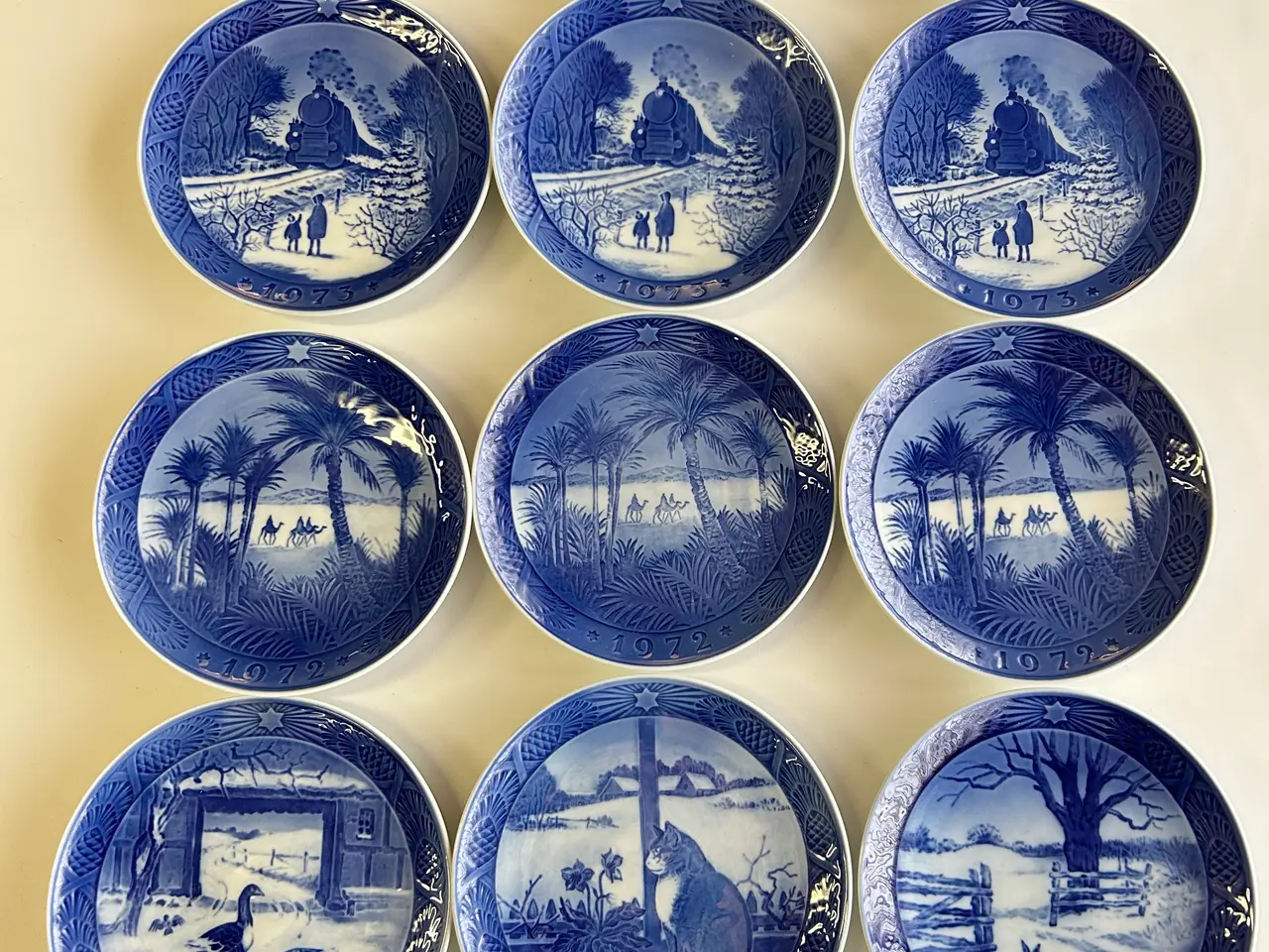 Billede 2 - Royal Copenhagen juleplatter (1969-1978) – 17 stk.