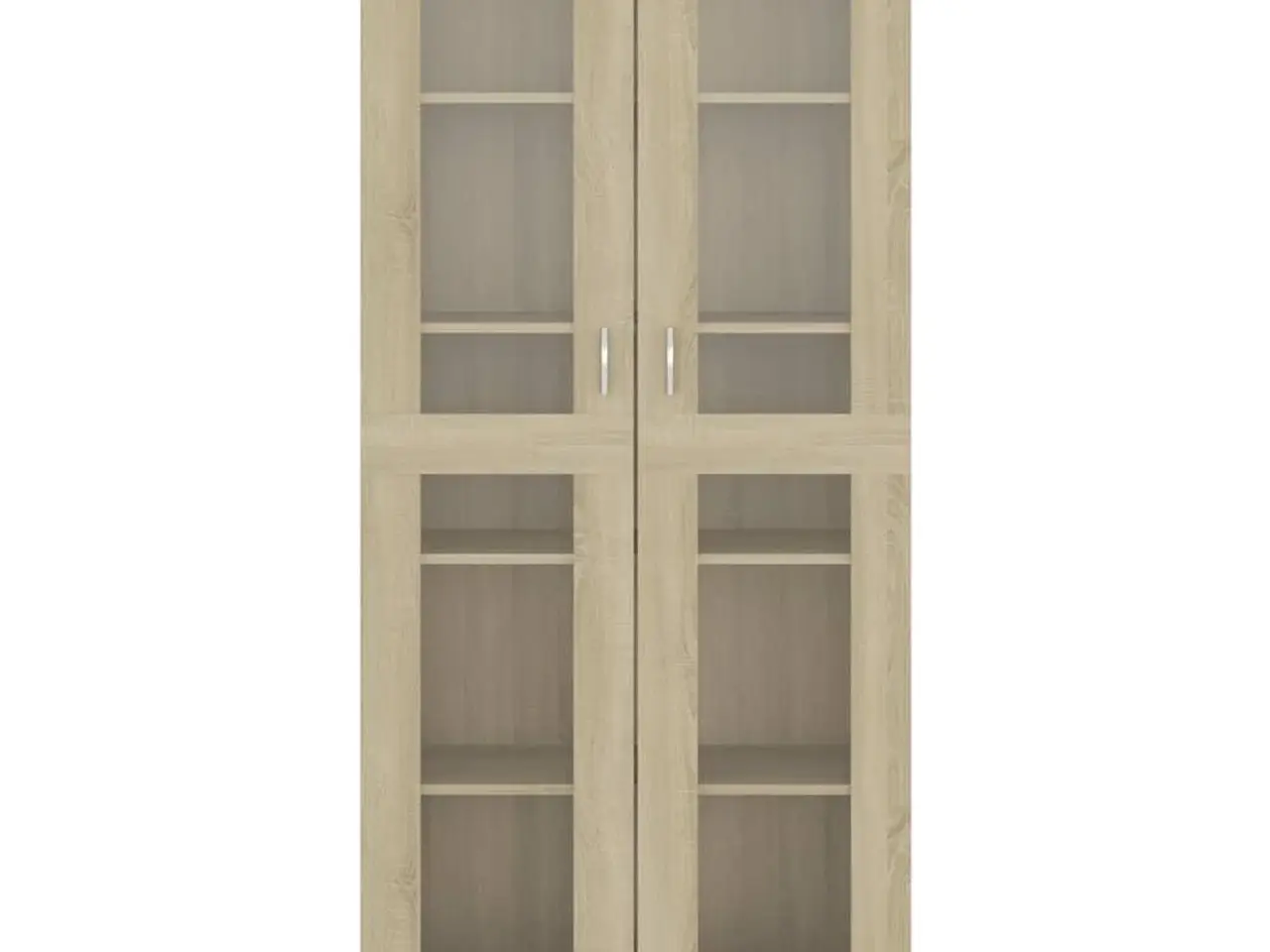 Billede 5 - Vitrineskab 82,5x30,5x185 cm konstrueret træ sonoma-eg