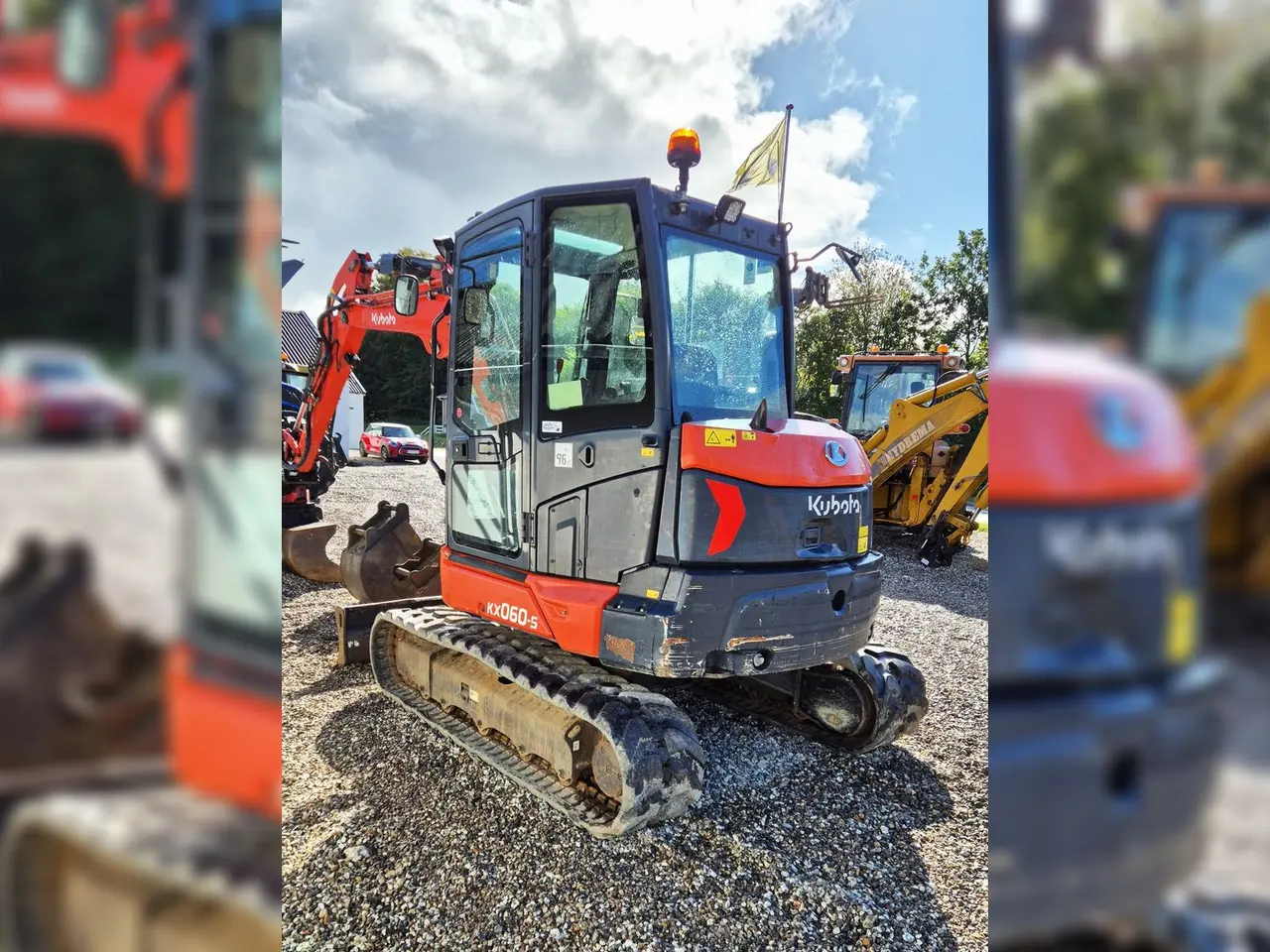 Billede 5 - Kubota KX060-5 / Rotortilt og centralsmøring / Komplet skovlpakke