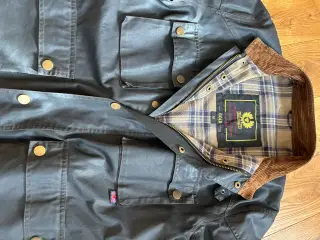 Belstaff jakke Sort oilskin (str M)