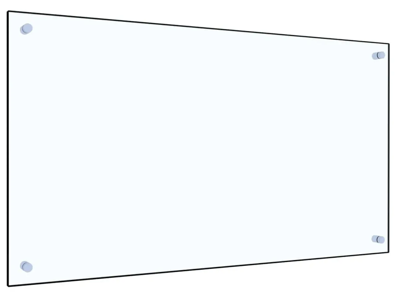 Billede 2 - Stænkplade 90x50 cm hærdet glas gennemsigtig