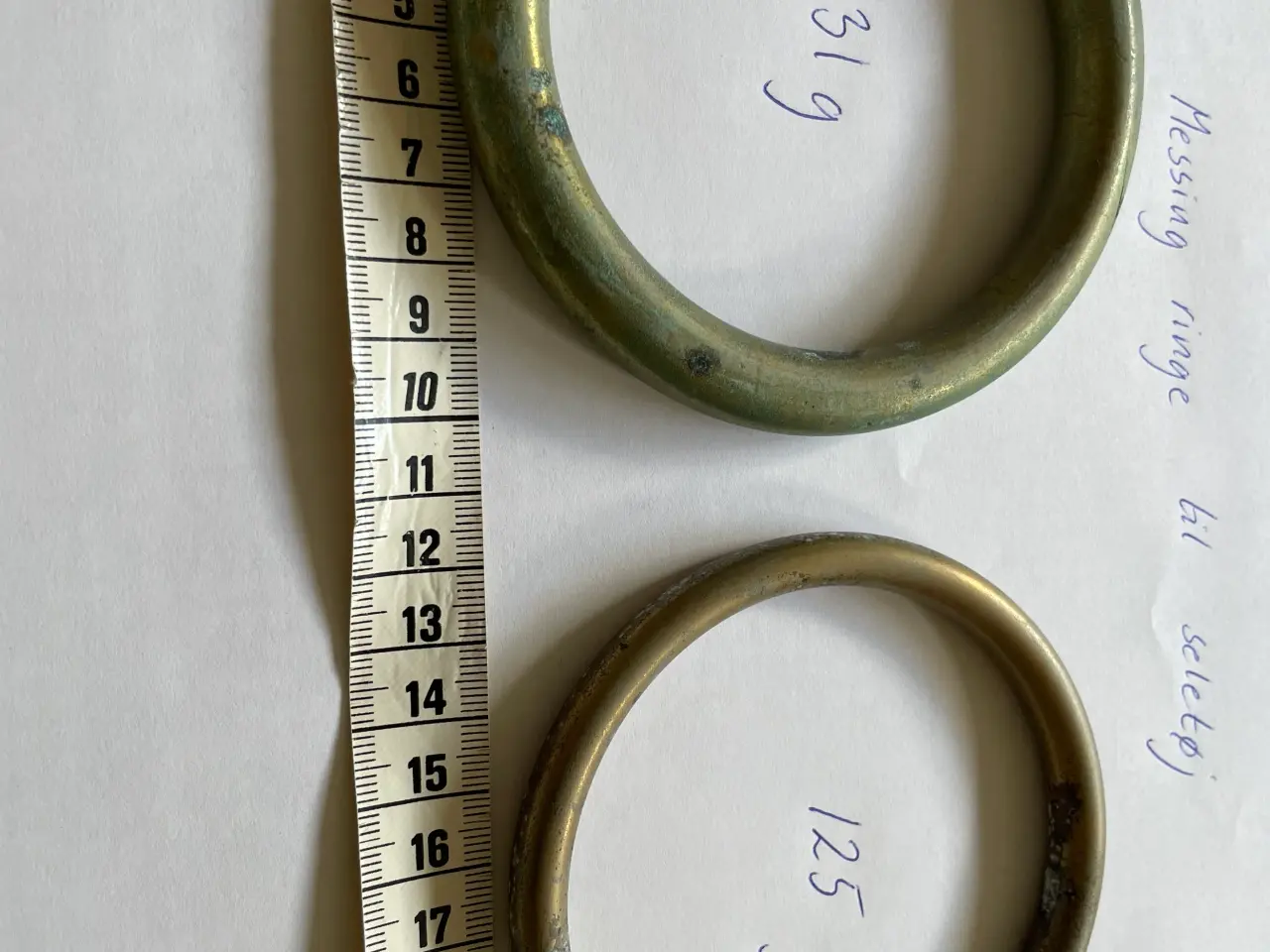 Billede 1 - Messing ringe til hesteseletøj. Vognkørsel.