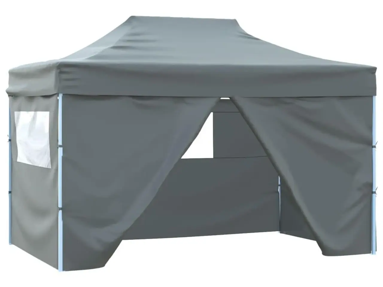 Billede 1 - Foldbart pop-up festtelt med 4 sidevægge 3 × 4,5 m - antracitgrå