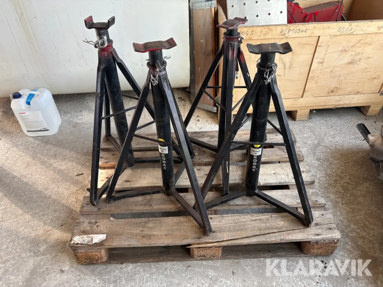 Billede 2 - Højdejusterbare donkraftebukke Rodac - 4 styk (5 tons)