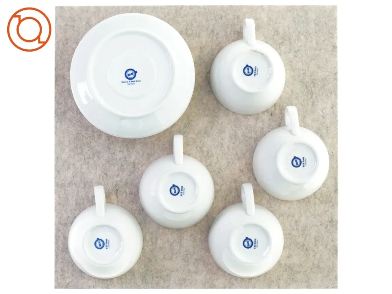 Billede 2 - Kaffe kopper med underkopper fra blu villeroy & boch (str. Kop 10 x 7 cm underkop 17 cm)
