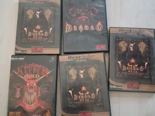 Diablo II og Dungeon Keeper Gold pc spil samling