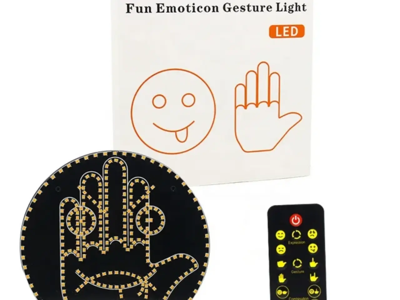 Billede 2 - Emoji Lys med fjernbetjening