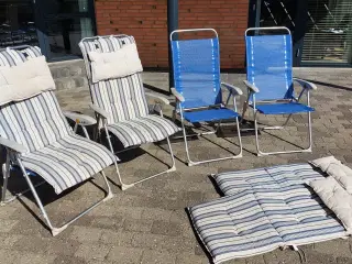 4 Lallemand campingstole med hynder
